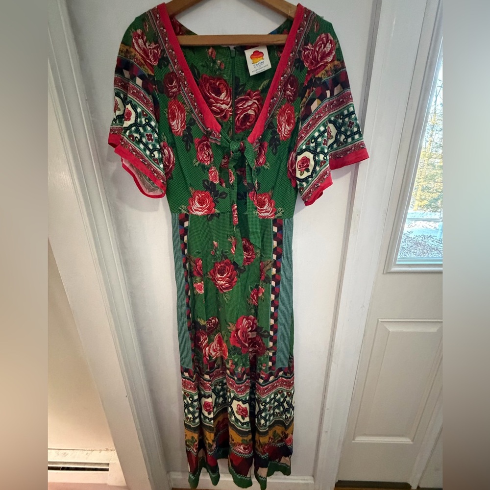 Farm Rio XS petite bolero maxi dress w/one noted flaw in the back. Priced 2 sell - Picture 10 of 15